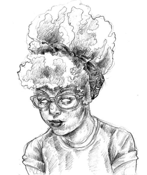 afrogrrrlxvx:  cuverim:  Just a stranger that I follow on my main blog. She’s one of those people who’s style has character, so maybe I’ll draw more of her in the future.  Wanna bring this awesome picture back. 