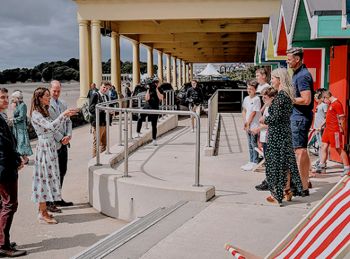 The Duke & Duchess of Cambridge are on Barry Islands, South Wales to show their support to the t