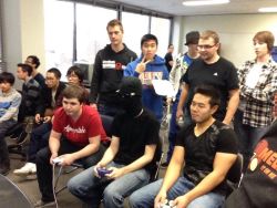 cheesyfingeredguitar:  nintendontdodrugs:  masked super smash bros player beats absolutely everyone in a 9 hour tournament without food or speaking.  jesus has returned 