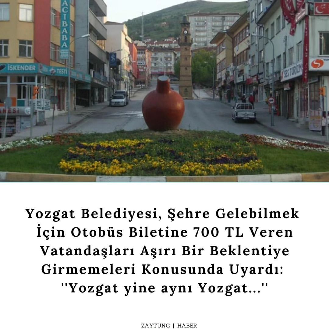 Yozgat Belediyesi'nden...