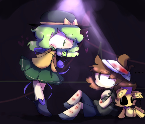 i just remembered the time i made a touhou x fnaf crossover drawinghaha&hellip;..