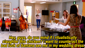 brittanabigshipper: Brittany S. Pierce being superstitious and adorably freaking out 
