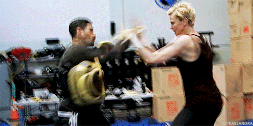 caroldanversenthusiast: altieracunningham-archived: Charlize Theron training for Atomic Blonde (2017