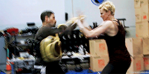 caroldanversenthusiast: caroldanversenthusiast: altieracunningham-archived: Charlize Theron training