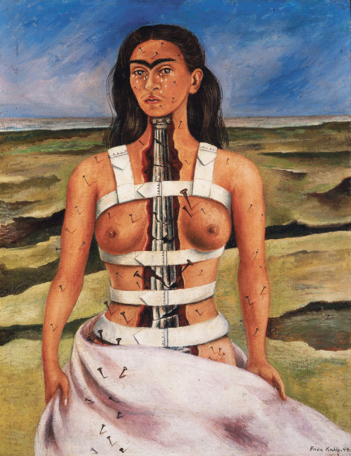 vangoghld:Frida Kahlo,The Broken Column, 1944oil on masonite