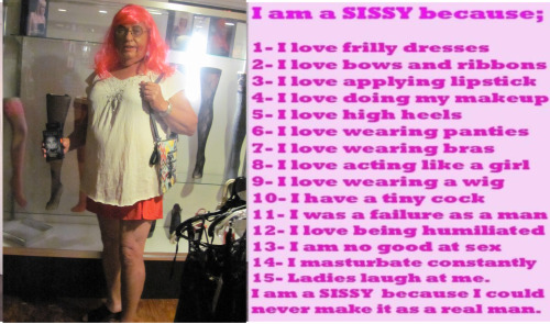 sissyneedsorders:Princess here are the reasons I am a bimbo sissy named Tina Tinyclitty and deserve 