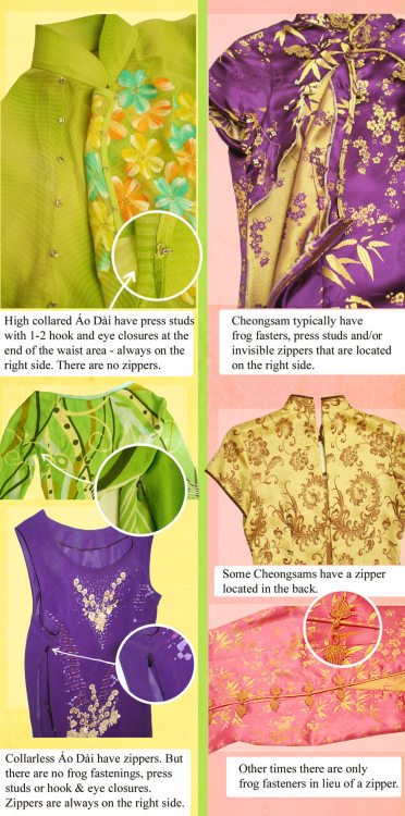  A while ago I was asked about the construction of the Vietnamese Ao Dai and Chinese Cheongsam/Qipao