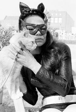 vintagegal:  Eartha Kitt on the set of the