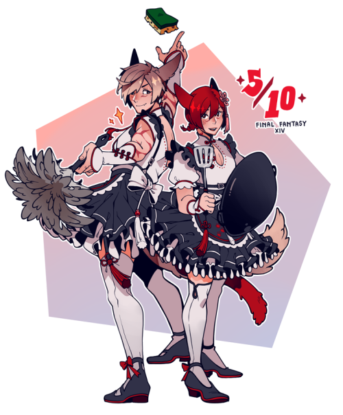 mightier: 5.10.2022Introducing new RDM and PLD glamours for Maid Day.
