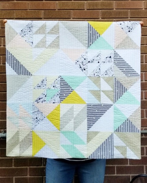 “Embrace the Chaos” baby quilt: I finished up the baby quilt that I started at a worksho