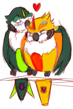 neonalbatross:  Oh look, I casually made a thing fat burdy Acid/Sunny and monster burd TC/fatburdy Acid. Acid why you gotta be such a tiny spudling of a seeker? hurray for messy drawings.