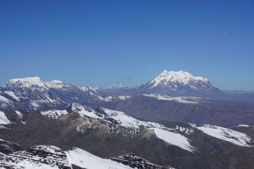 Chacaltaya mountain involved hiking straight up through snow to get to its peak. The top has stunnin