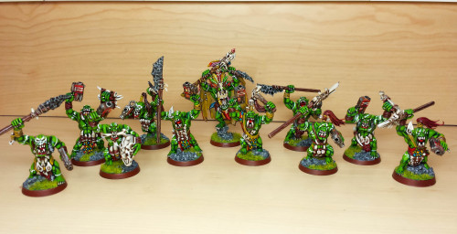 Wurrzag got some buddies for the WAAAAAGH!  I really really like fantasy orks and warpaint. 