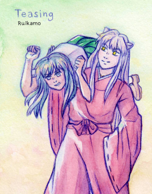 ruikamo: “Teasing” was a fun prompt! I think it’s cute that Inu Yasha could probab