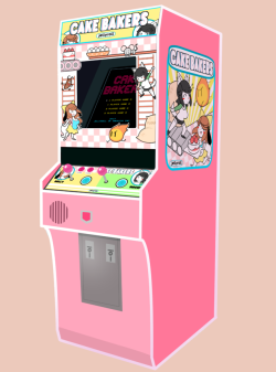 theycallhimcake:  I wanted to design an arcade cabinet. I imagine it’s like a Donkey Kong kinda game where you have to get ingredients for cake while avoiding enemies and stuff.