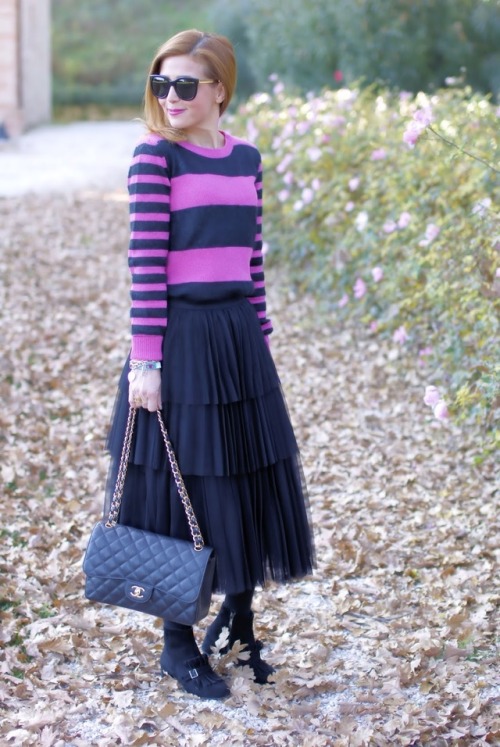 Black tulle skirt