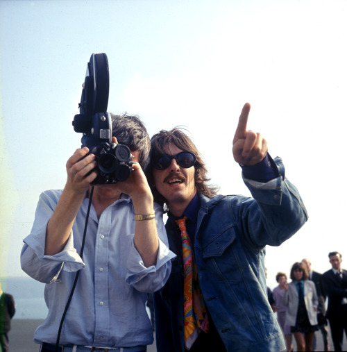 The Beatles. Magical Mystery Tour. Newquay, Cornwall. 13 September 1967.