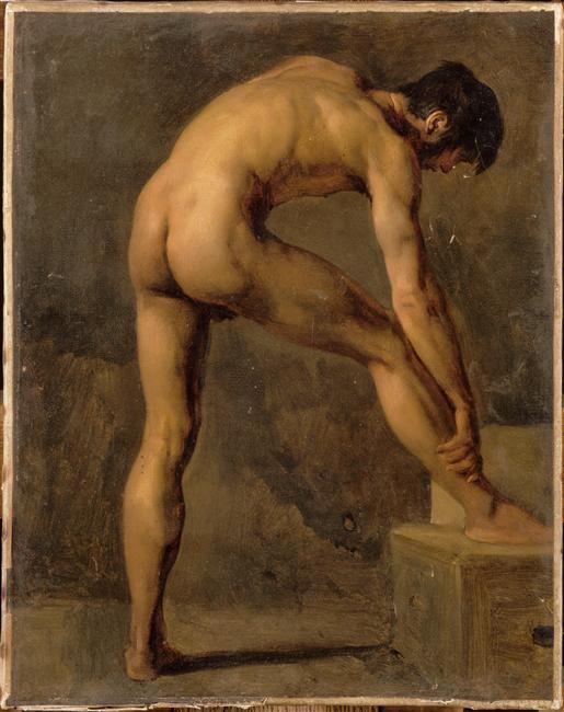 thisblueboy:  Achille Etna Michallon (French, 1796-1822), Academic study of male