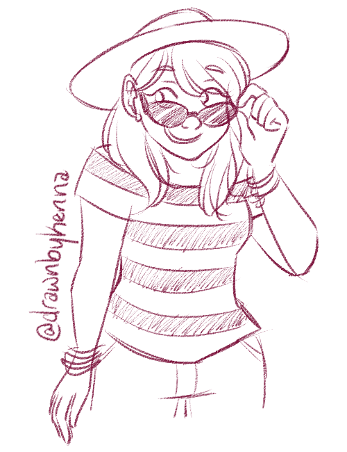 Sketchtember day 21, in which I reward myself with a goofy sunglasses drawing. :D