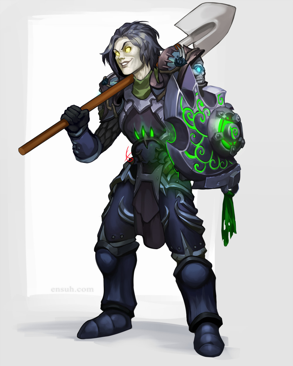 meadowlarking:  Undead shovel knight commission 