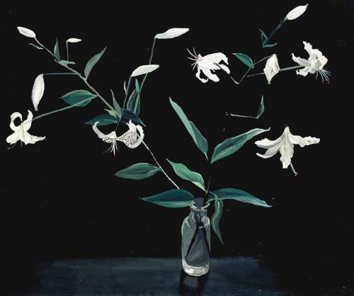 Still life with lillies   -   Patrick ProcktorIrish,  1936-2003oil on board , 23 x 28 in. (58.5 x 71