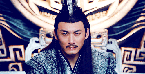 qinghe-s:[id: four gifs of nie mingjue from episodes 10, 22, 23, and 32 of the untamed. each shows h