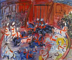 thunderstruck9:  Raoul Dufy (French, 1877-1953), Le Cirque. Chevaux en piste [The Circus. Horses in the Ring], 1931. Oil on canvas, 38 x 46 cm. 