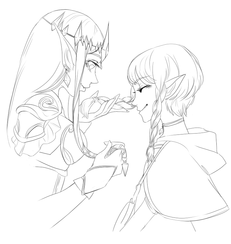kiffkrazyart:Just girls talking about hair~&lt;3