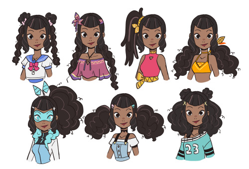 So much Jackie!!!  Some Jackie designs with her new hairstyle~ I&rsquo;ve been struggling w