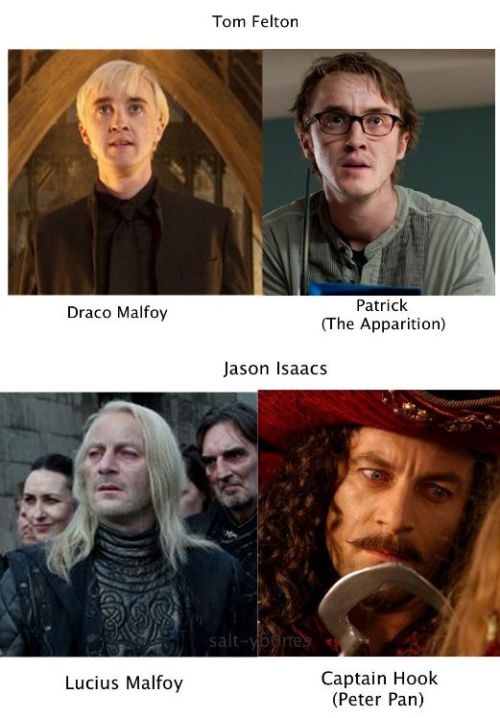 raindropstumble:  peanutsareforpussies:  scoffsyrup-deactivated20150608: Harry Potter cast members staring in other movie/tv roles  seriouslyfor John Cleese you put down the pink panther 2why    French Taunter (Monty Python and the Holy Grail) 