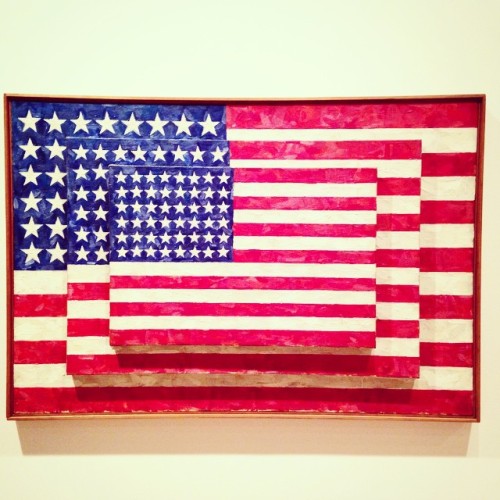 whitneymuseum: Did you know Jasper Johns&rsquo;s Three Flags (1958) only contains 48 stars? The 