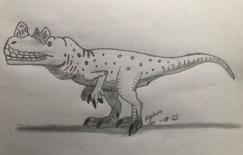 After I saw one post in Twitter page, it’s inspired me to draw a Ceratosaurus without osteoder