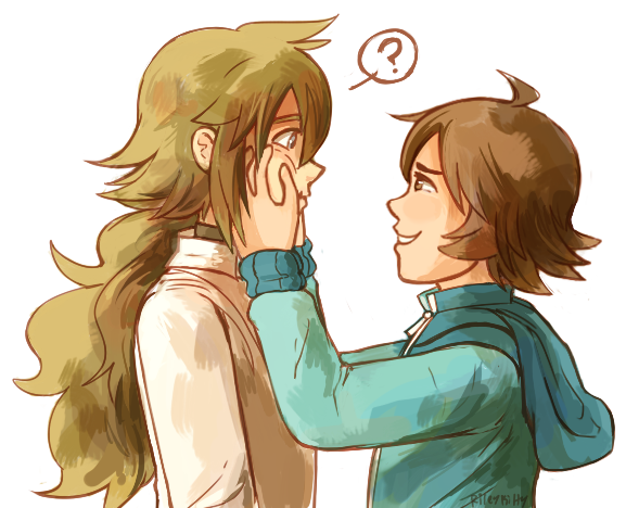 rileykitty:  Cheek squishes and smooches  ‘v’