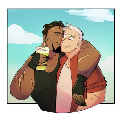 starfish-drawz:  Who ordered a round of happy old men? @rag–tag did~ Have my half of our trade bby ~ this was too much fun,  set the mood aye  listen to this  