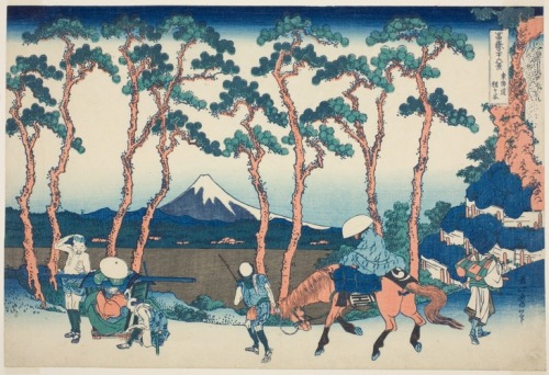 Hodogaya on the Tokaido (Tokaido Hodogaya), from the series “Thirty-six Views of Mount Fuji (F