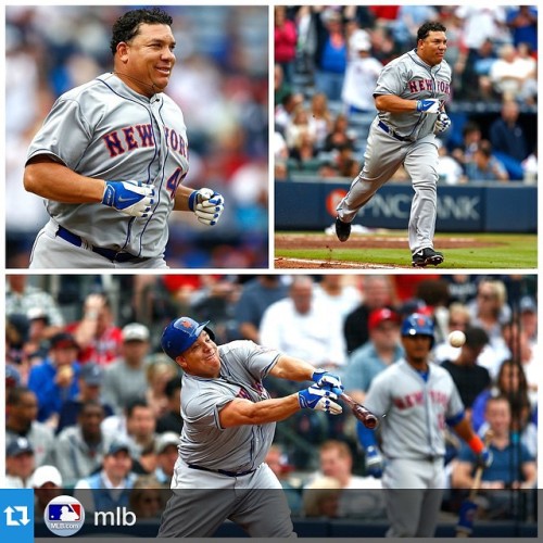 mets:  #Repost @mlb ・・・ Bartolo putting on a clinic down in Atlanta. #PitchersWhoRake