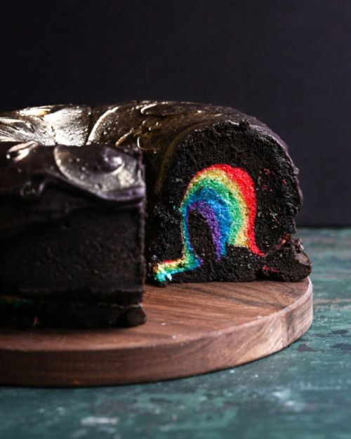 Chocolate Rainbow Cake