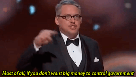 down-to-venus:  Adam McKay at Oscars. That’s right. We don’t need Hillary Clinton   Sounds like he endorses Bernie, because trump is a billionaire weirdo