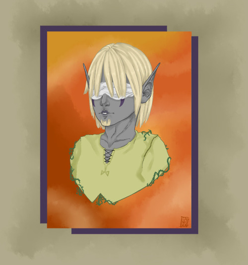 I finished this an… hour ago? Yeah This sweetheart is Semper an dark elf oc of @derpbrotherho