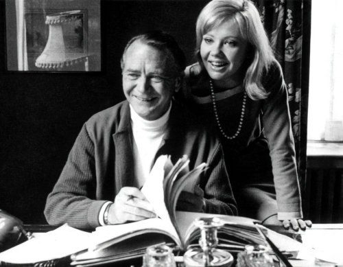 John Mills and daughter Hayley Mills in 1965