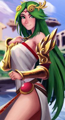 fandoms-females:  TMG #8 - Goddess , I Beseech Thee ( palutena_by_raichiyo33 )   &lt;3 &lt;3 &lt;3