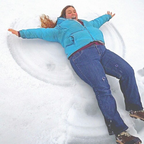 Let's Make The Best Of Winter Before It's Over. #snow #snowangel #winter #friends #girl