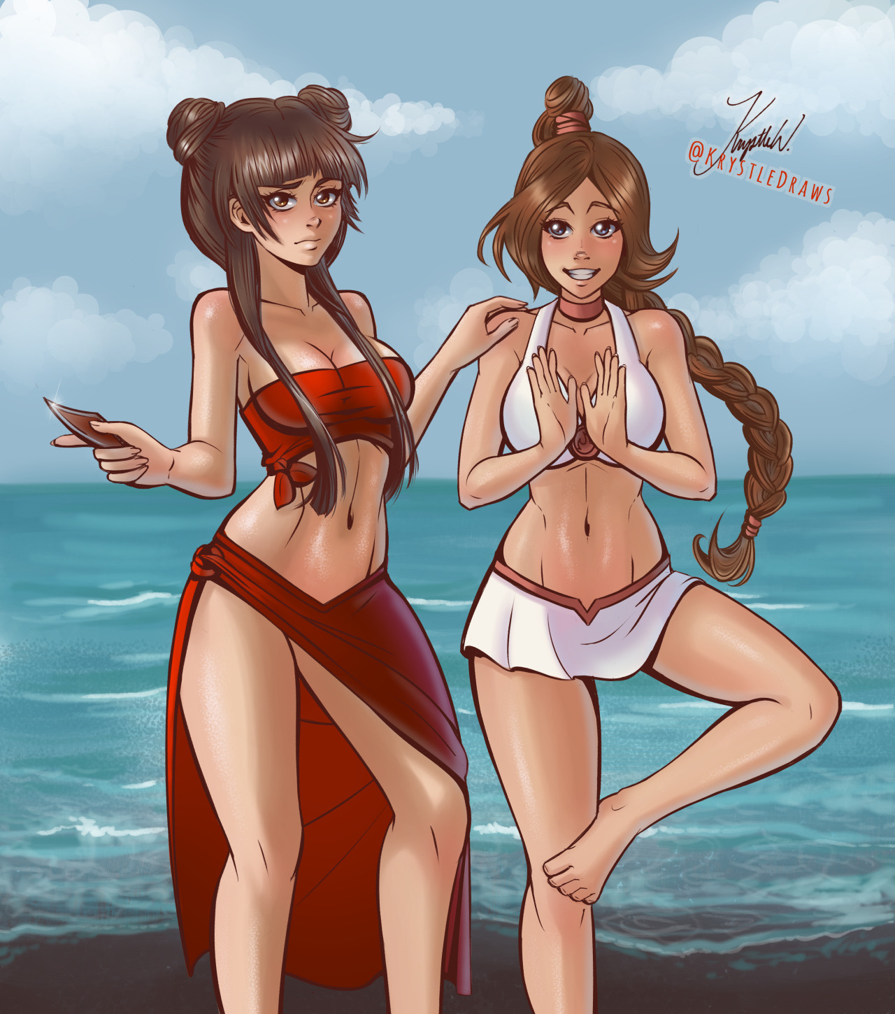 KrystleDraws — Mai and Tylee Sketch/Paint! My absolute favorite...