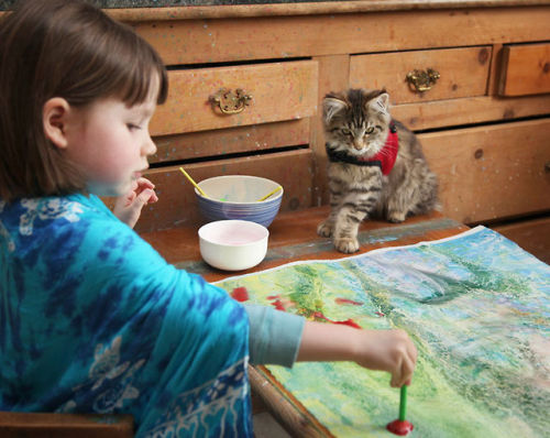 neurodiversitysci: generic-art: 5-Year-Old With Autism Paints Stunning Masterpieces  Autism is 