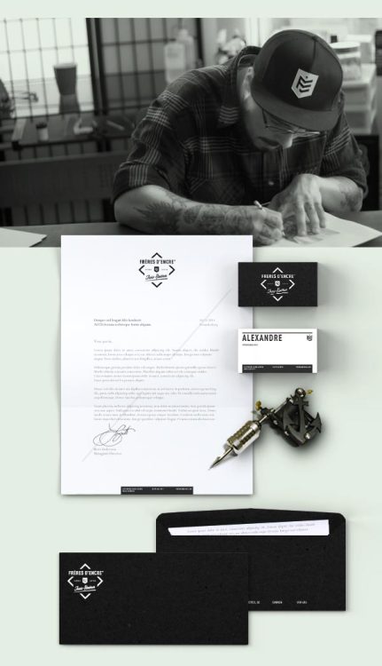 Tattoo Shop Identity Carolane Godbout and Sebastien Dust Leblanc created this brand identity for the Frères d’Encre Tattoo Shop.
Check out more images and information here.
Find WATC on:
Facebook I Twitter I Google+ I Pinterest I Flipboard I...