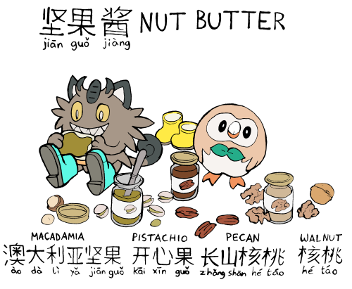 NUTS AND SEEDS A-Z, PART 4Date: 2021Chinese (pinyin) | English | Norwegian坚果酱 (Jiān guǒjiàng) | Nut 