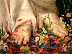 leuc:  Frederick Sandys, Gentle Spring (detail),