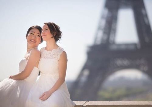 beautiful-brides-weddings:Rei and Coralie