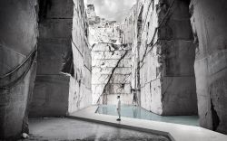 archatlas:  Lost Landscape Brazilian architect Luiz Eduardo Lupatini created a visual musing about the nature of human use of building materials. He placed his conceptual design “Lost Landscape” at the heart of a quarry which would inspire individuals