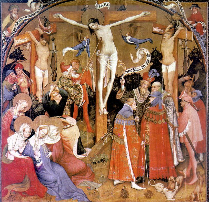 centuriespast:  KONRAD von SoestThe Crucifixion1404 or 1414Tempera on wood, 158 x